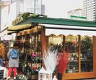 Bespoke flower kiosk with display units