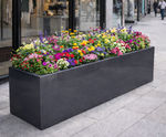 Powder Coated Steel Trough - rectangular Zintec steel planter