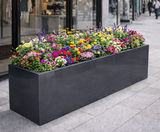 Powder Coated Steel Trough - rectangular Zintec steel planter - on this page