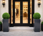 Powder Coated Steel Column - rectangular column planter