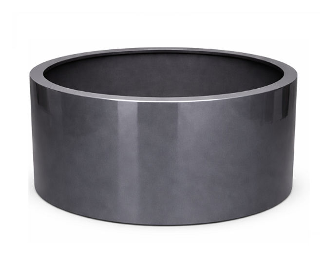 Powder Coated Steel Cylinder - circular tree planter
