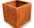 Patina Steel Trough - weathered steel rectangular planter 3