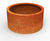 Patina Steel Cylinder - weathered steel cylindrical planter 1
