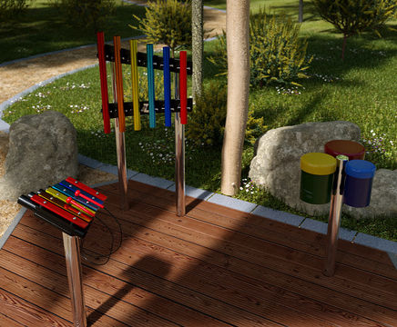 Rainbow Trio Ensemble Mini Outdoor Instrument Collection