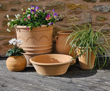 Exara - large Cretan terracotta pot for specimen / mixed planting