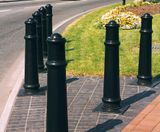 Type 126 Cannon cast iron bollard - domed top with decorative banding - on this page