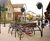 Type 185 Steel cycle stand with logo post - curved semi circular bike stand 0