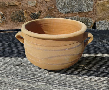 Tsikali - Small handmade Cretan terracotta planter for outdoor plants