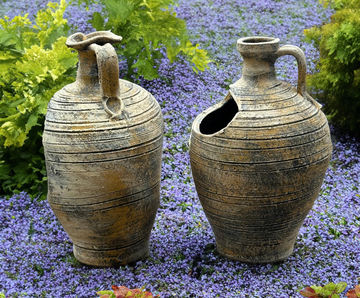 Eleni Cretan Terracotta Pot - handmade clay planter for outdoor gardens