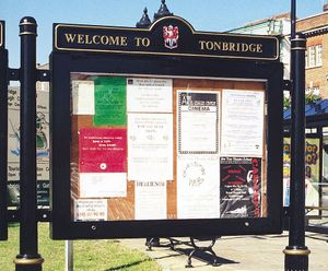 Type 751 Cast iron noticeboard with customisable header and tapping rail