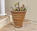 Helios - handmade terracotta outdoor planter for gardens and patios