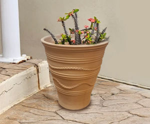 Helios - handmade terracotta outdoor planter for gardens and patios