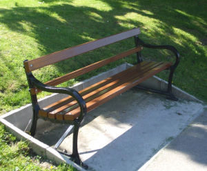 Type 582 Rotherham cast iron and timber outdoor seating