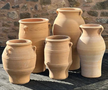Pithari - handmade Cretan terracotta planter for outdoor gardens