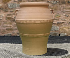 Pithos - large handmade Cretan terracotta planter for outdoor plants