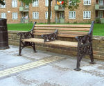 Type 511 Eastgate - heritage cast iron bench with timber slats