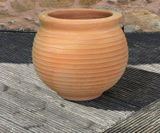 Sfaira Planter - handmade spherical cretan terracotta outdoor plant pot - on this page