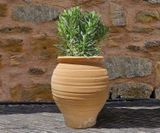 Koronaki - small handmade Cretan terracotta plant pot for outdoor use - on this page