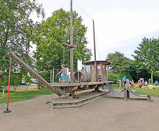 Cutter - timber playground ship for parks and public play areas