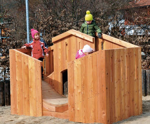 Dwarf Castle - wooden playground climbing structure for children