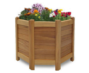 Legacy Octagon Planter - Iroko timber outdoor planter
