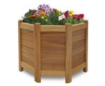 Legacy Octagon Planter - Iroko timber outdoor planter