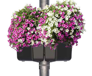 Pagoda Pole Basket - plastic self-watering post mounted planter