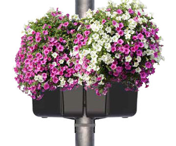 Pagoda Pole Basket - plastic self-watering post mounted planter