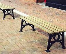 Type 512 Eastgate Seat - cast iron and timber outdoor bench
