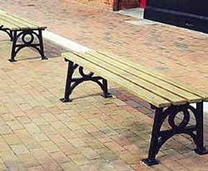 Type 512 Eastgate Seat - cast iron and timber outdoor bench