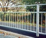 Type 285 Galvanised steel pedestrian barrier with view rail - on this page