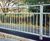 Type 285 Galvanised steel pedestrian barrier with view rail 0