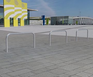Hooped Perimeter Barriers - galvanised steel vehicle access control hoop