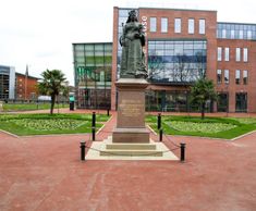 Terracotta surfacing creates vibrant pathways in park