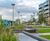 Raised mirror pools and cascades - Tidemill Square 5