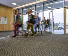 Educational building entrance matting