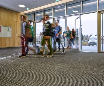 Educational building entrance matting