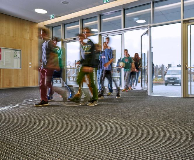 Educational building entrance matting
