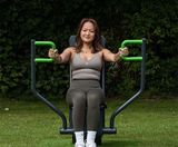 Resistance Chest Press - outdoor pec exercise station - on this page