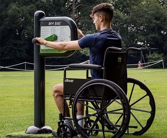 Resistance Arm Bike - accessible outdoor hand cycle