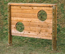 Ball Wall and Goal - larch wood playground ball game wall for schools