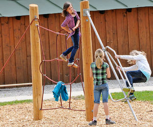 Combination of Whisk, Rope Bar - steel playground climbing equipment