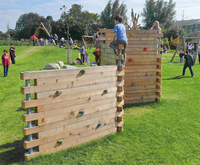 Climbing Wall With 2 or 4 Elements - outdoor double-sided climbing wall