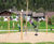 Queen Swing With Flags - outdoor rope swing with tyre seats for parks 0