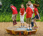 Bouncing Flower - steel and spring playground jumping equipment