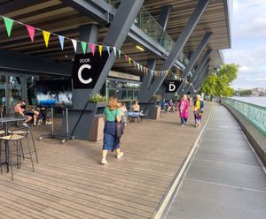 Contemporary decking for Riverside Stand at Fulham Football Club