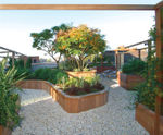 Panel hardwood timber planter system