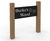 Hardwood timber post sign / board 1