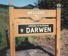 Hardwood timber civic signs