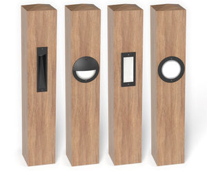 Illuminated hardwood timber bollards